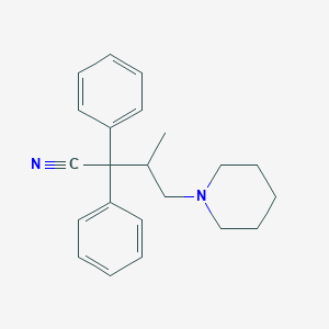 molecular formula C22H26N2 B102679 beta-Methyl-alpha,alpha-diphenylpiperidine-1-butyronitrile CAS No. 17371-45-8