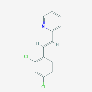 molecular formula C13H9Cl2N B102758 2-[(E)-2-(2,4-dichlorophenyl)ethenyl]pyridine CAS No. 5330-37-0