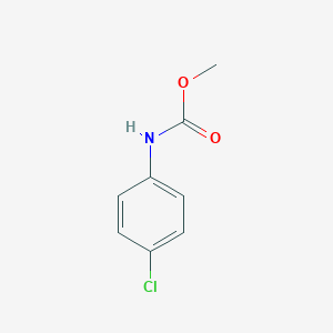 molecular formula C8H8ClNO2 B102794 Carbamic acid, (4-chlorophenyl)-, methyl ester CAS No. 940-36-3