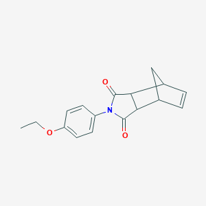 molecular formula C17H17NO3 B102795 4,7-Methano-1H-isoindole-1,3(2H)-dione, 2-(4-ethoxyphenyl)-3a,4,7,7a-tetrahydro- CAS No. 15247-36-6