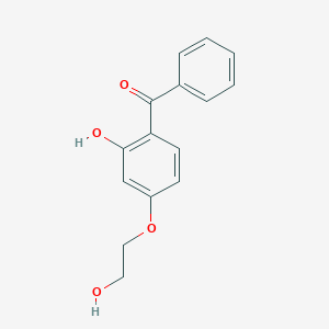 molecular formula C15H14O4 B102802 2-Hydroxy-4-(2-hydroxyethoxy)benzophenone CAS No. 16909-78-7