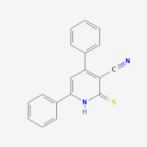 molecular formula C18H12N2S B102811 3-Pyridinecarbonitrile, 2-mercapto-4,6-diphenyl- CAS No. 58327-74-5