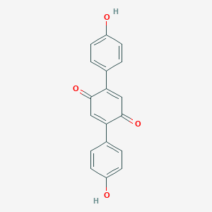 molecular formula C18H12O4 B102821 2,5-Bis(4-hydroxyphenyl)cyclohexa-2,5-diene-1,4-dione CAS No. 16688-88-3