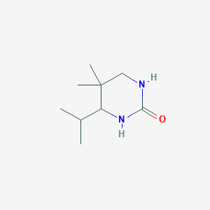 molecular formula C9H18N2O B102841 Tetrahydro-4-isopropyl-5,5-dimethyl-1H-pyrimidin-2-one CAS No. 15904-24-2