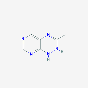molecular formula C6H7N5 B010285 3-Methyl-1,2-dihydropyrimido[5,4-e][1,2,4]triazine CAS No. 19801-82-2