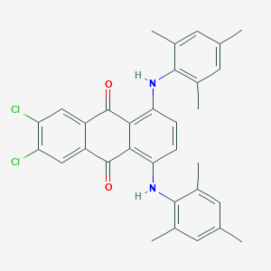 molecular formula C32H28Cl2N2O2 B102850 6,7-Dichloro-1,4-bis(2,4,6-trimethylanilino)anthraquinone CAS No. 18038-98-7