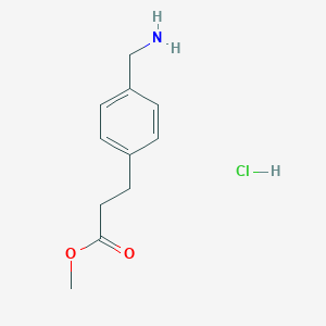molecular formula C11H16ClNO2 B010288 Methyl 3-(4-(aminoMethyl)phenyl)propanoate hydrochloride CAS No. 103565-40-8