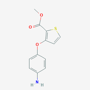 molecular formula C12H11NO3S B010289 3-(4-氨基苯氧基)噻吩-2-甲酸甲酯 CAS No. 103790-38-1