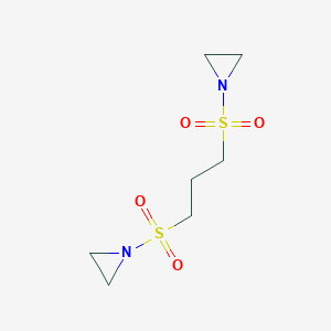 molecular formula C7H14N2O4S2 B102913 Propane, 1,3-bis(1-aziridinylsulfonyl)- CAS No. 19218-16-7