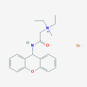 molecular formula C20H25BrN2O2 B010292 Diethylmethyl(9-xanthenylcarbamoylmethyl)ammonium bromide CAS No. 102571-21-1