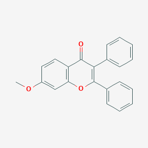molecular formula C22H16O3 B102927 7-Methoxy-2,3-diphenyl-4H-chromen-4-one CAS No. 18720-69-9