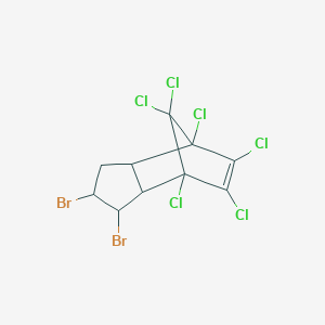 molecular formula C10H6Br2Cl6 B102930 1,2-Dibromo-4,5,6,7,8,8-hexachloro-2,3,3a,4,7,7a-hexahydro-4,7-methano-1H-indene CAS No. 18300-04-4