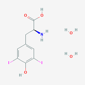 molecular formula C9H13I2NO5 B102990 3,5-二碘-L-酪氨酸二水合物 CAS No. 18835-59-1