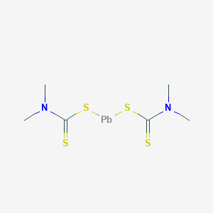 molecular formula C6H12N2PbS4<br>((CH3)2NCS.S)2Pb<br>C6H12N2PbS4 B102997 二甲基二硫代氨基甲酸铅 CAS No. 19010-66-3