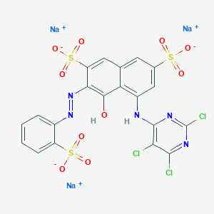 molecular formula C20H9Cl3N5Na3O10S3 B103022 Reactone red 2B CAS No. 15792-41-3