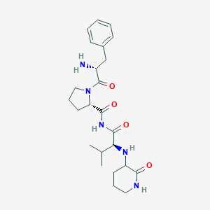 molecular formula C24H35N5O4 B010305 Cyclo(ornithyl)phenylalanyl-prolyl-valine CAS No. 107759-05-7