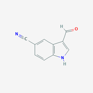 molecular formula C10H6N2O B103104 3-formyl-1H-indole-5-carbonitrile CAS No. 17380-18-6