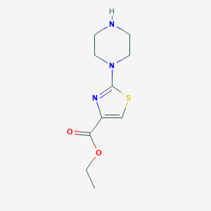 molecular formula C10H15N3O2S B010311 2-哌嗪-1-基噻唑-4-羧酸乙酯 CAS No. 104481-24-5