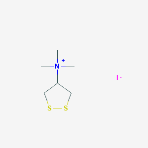 molecular formula C6H14INS2 B103165 1,2-Dithiolan-4-yltrimethylammonium iodide CAS No. 19216-75-2
