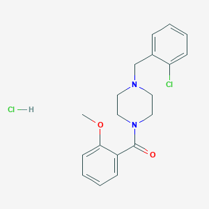 B103208 Piperazine, 1-(o-chlorobenzyl)-4-(o-methoxybenzoyl)-, hydrochloride CAS No. 18940-64-2