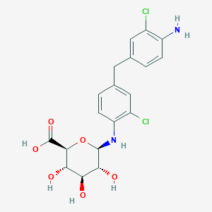 molecular formula C19H20Cl2N2O6 B010322 4,4'-Methylenebis(2-chloroaniline)-N-glucuronide CAS No. 102411-06-3