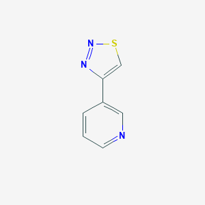 molecular formula C7H5N3S B103258 3-(4-1,2,3-噻二唑基)吡啶 CAS No. 18212-27-6