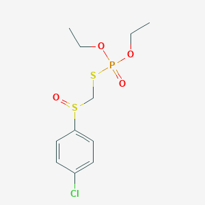 molecular formula C11H16ClO4PS2 B103276 1-Chloro-4-(diethoxyphosphorylsulfanylmethylsulfinyl)benzene CAS No. 16662-86-5