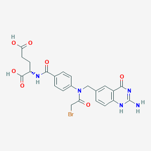 molecular formula C23H22BrN5O7 B010330 N(10)-Bromoacetyl-5,8-dideazafolic acid CAS No. 101375-70-6