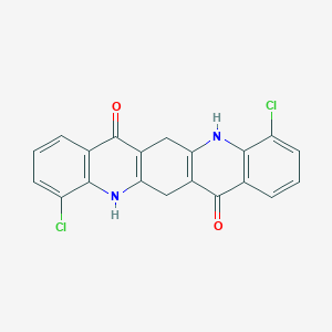 molecular formula C20H12Cl2N2O2 B103323 Quino[2,3-b]acridine-7,14-dione, 4,11-dichloro-5,6,12,13-tetrahydro- CAS No. 15715-19-2