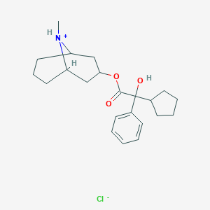 B010334 9-Methyl-3-beta-granatanyl phenylcyclopentylglycolate hydrochloride CAS No. 101710-82-1