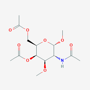 molecular formula C14H23NO8 B103395 Methyl 2-(acetylamino)-3-O-methyl-4-O,6-O-diacetyl-2-deoxy-alpha-D-galactopyranoside CAS No. 17296-12-7