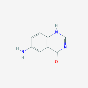 molecular formula C8H7N3O B103404 6-氨基-3H-喹唑啉-4-酮 CAS No. 17329-31-6