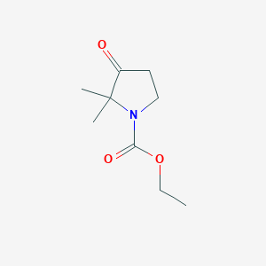 molecular formula C9H15NO3 B010344 Ethyl 2,2-dimethyl-3-oxopyrrolidine-1-carboxylate CAS No. 106556-66-5