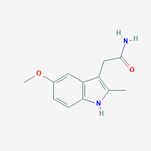 molecular formula C12H14N2O2 B103452 2-(5-Methoxy-2-methyl-1h-indol-3-yl)acetamide CAS No. 15992-10-6