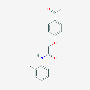 molecular formula C17H17NO3 B103468 2-(4-acetylphenoxy)-N-(2-methylphenyl)acetamide CAS No. 17172-81-5