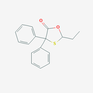 molecular formula C17H16O2S B103505 2-Ethyl-4,4-diphenyl-1,3-oxathiolan-5-one CAS No. 18648-77-6