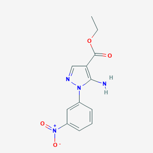 molecular formula C12H12N4O4 B103515 5-氨基-1-(3-硝基苯基)吡唑-4-羧酸乙酯 CAS No. 16459-34-0