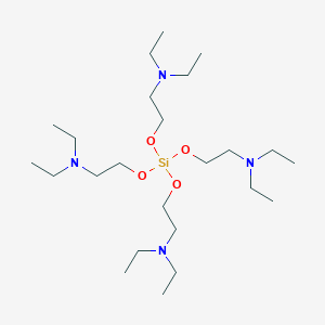molecular formula C24H56N4O4Si B103522 Silane, tetrakis(2-diethylaminoethoxy)- CAS No. 18867-06-6