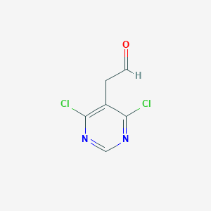 molecular formula C6H4Cl2N2O B103527 2-(4,6-二氯嘧啶-5-基)乙醛 CAS No. 16019-33-3