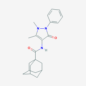 molecular formula C22H27N3O2 B103530 1-Adamantane carboxamide, N-antipyrinyl- CAS No. 18522-38-8