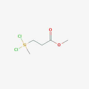 molecular formula C5H10Cl2O2Si B103535 2-(羧甲氧基)乙基甲基二氯硅烷 CAS No. 18163-34-3