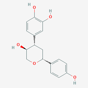 molecular formula C17H18O5 B103542 羟基松脂酚 CAS No. 15215-12-0
