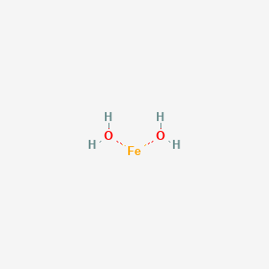 molecular formula FeH2O2 B103555 氢氧化铁（Fe(OH)2） CAS No. 18624-44-7
