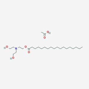 molecular formula C26H53NO6 B103570 Bis(2-hydroxyethyl)[2-(stearoyloxy)ethyl]ammonium acetate CAS No. 17329-61-2