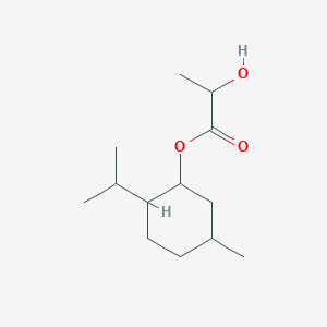 molecular formula C13H24O3 B103661 Propanoic acid, 2-hydroxy-, 5-methyl-2-(1-methylethyl)cyclohexyl ester CAS No. 17162-29-7