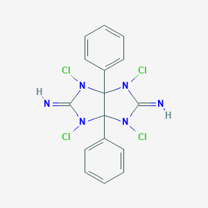 molecular formula C16H12Cl4N6 B103663 Imidazo(4,5-d)imidazole-2,5(1H,3H)-diimine, 1,3,4,6-tetrachlorotetrahydro-3a,6a-diphenyl- CAS No. 19103-02-7