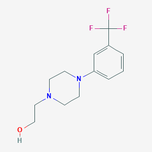 molecular formula C13H17F3N2O B103906 哌嗪乙醇，4-（α，α，α-三氟-间甲苯基）- CAS No. 40004-29-3