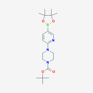 molecular formula C20H32BN3O4 B103934 叔丁基 4-(5-(4,4,5,5-四甲基-1,3,2-二氧杂硼环-2-基)吡啶-2-基)哌嗪-1-羧酸酯 CAS No. 496786-98-2