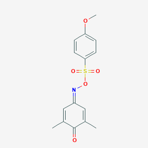 molecular formula C15H15NO5S B103937 [(3,5-二甲基-4-氧代环己-2,5-二烯-1-亚胺)氨基] 4-甲氧基苯磺酸盐 CAS No. 321695-57-2