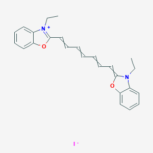molecular formula C25H25N2O2.I B104033 苯并恶唑鎓，3-乙基-2-[7-(3-乙基-2(3H)-苯并恶唑亚甲基)-1,3,5-庚三烯-1-基]，碘化物 (1:1) CAS No. 15185-43-0